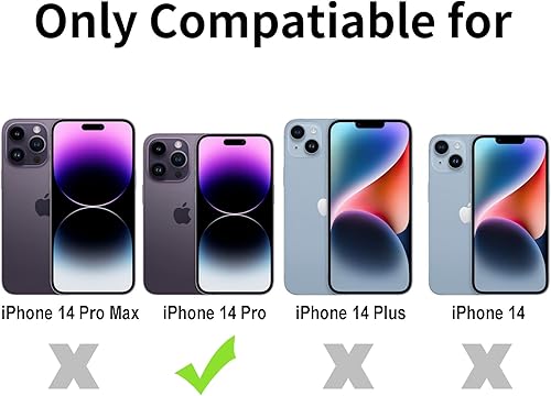 Vista 145 de TENOC Funda para teléfono compatible con iPhone 13 Pro Max, funda transparente a prueba de golpes protectora delgada para 6.7 pulgadas