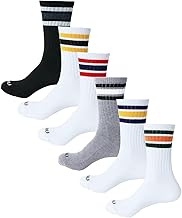 Mar You Men's Socks, 9.8 - 10.6 inches (25 - 27 cm), 11.4 - 12.2 inches (29 - 31 cm), Large Size, 6 Pairs Set, Crew Socks