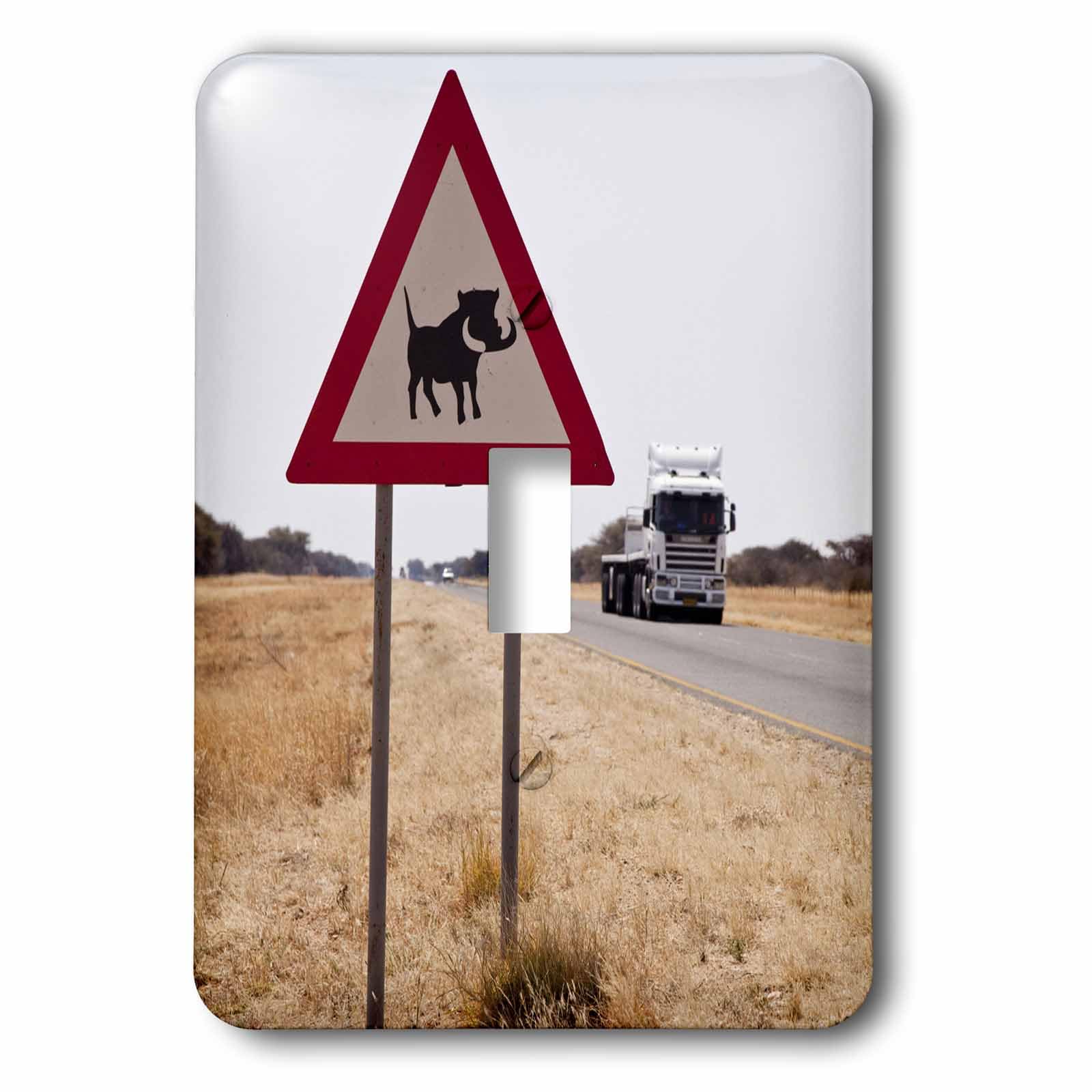 Interrupteur à bascule Namibia Warthog Crossing au motif signalisation