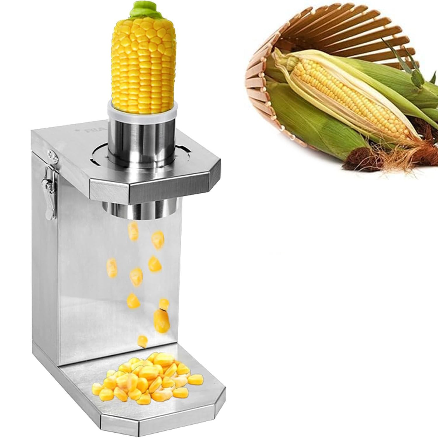 Sgusciatrice elettrica per mais, sbucciatrice automatica per mais e trebbiatura con ampia apertura rimovibile per una lavorazione efficiente di mais dolce fresco e cotto