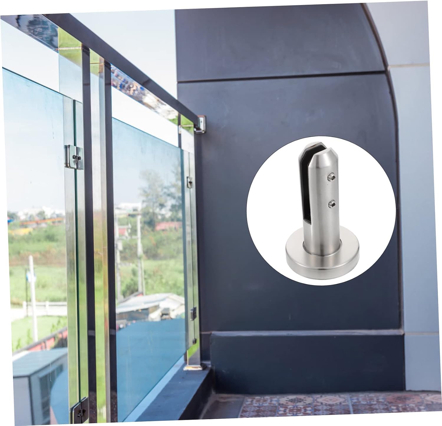 Stainless Steel Glass Clip Fence Clamp Pool Fence Post Balustrade No Required
