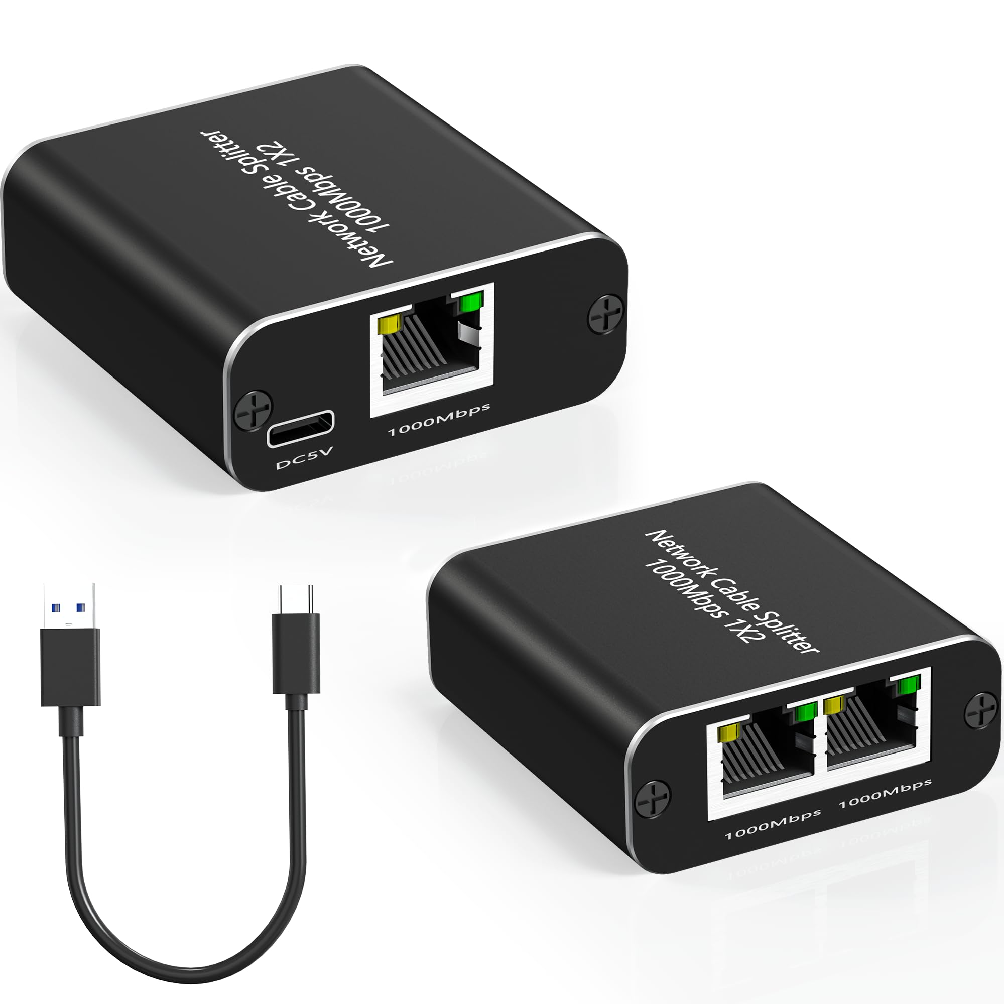 Amazon | LAN 分配器 1000Mbps 1入力2出力 LANケーブル 分岐