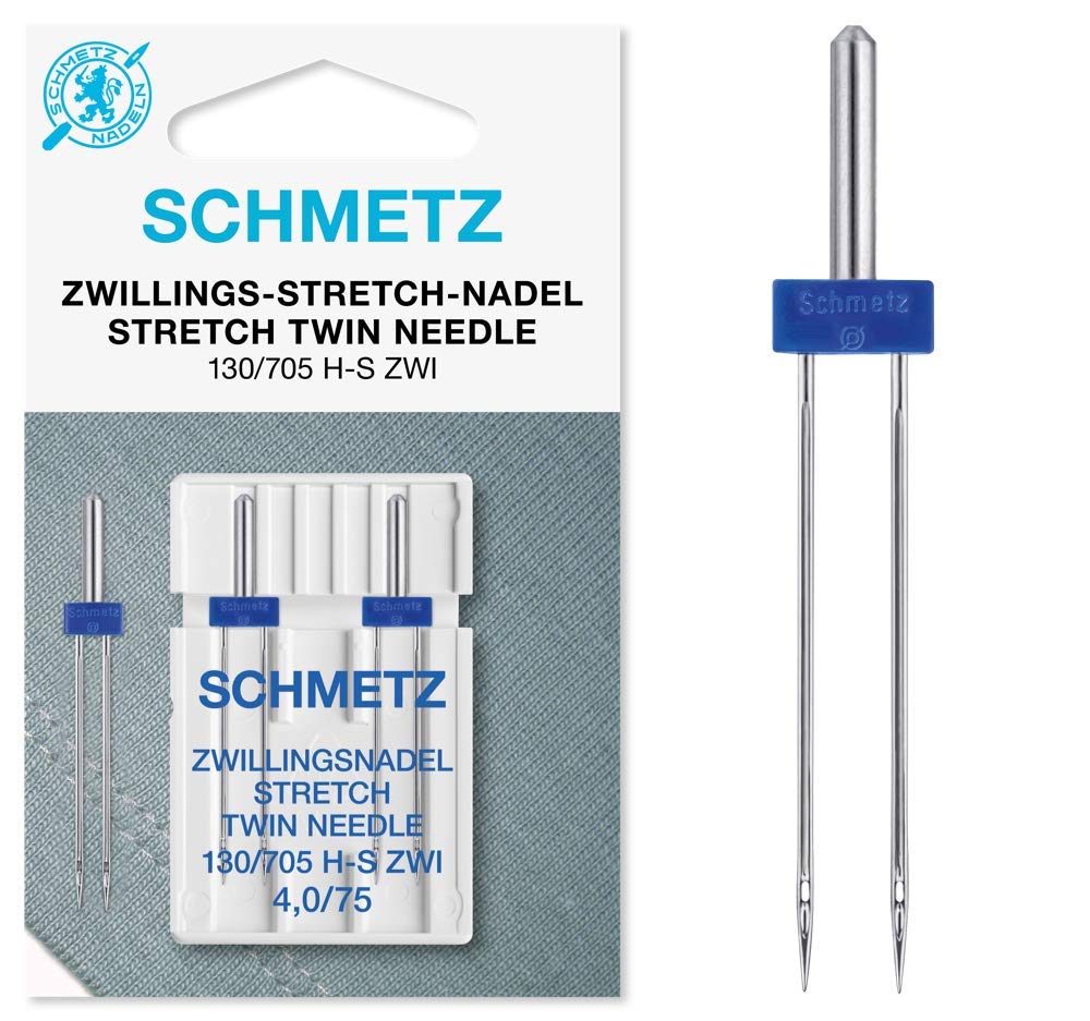 SCHMETZ Twin Stretch Sewing Machine Needle Size 4.0/75 (2 Pack)