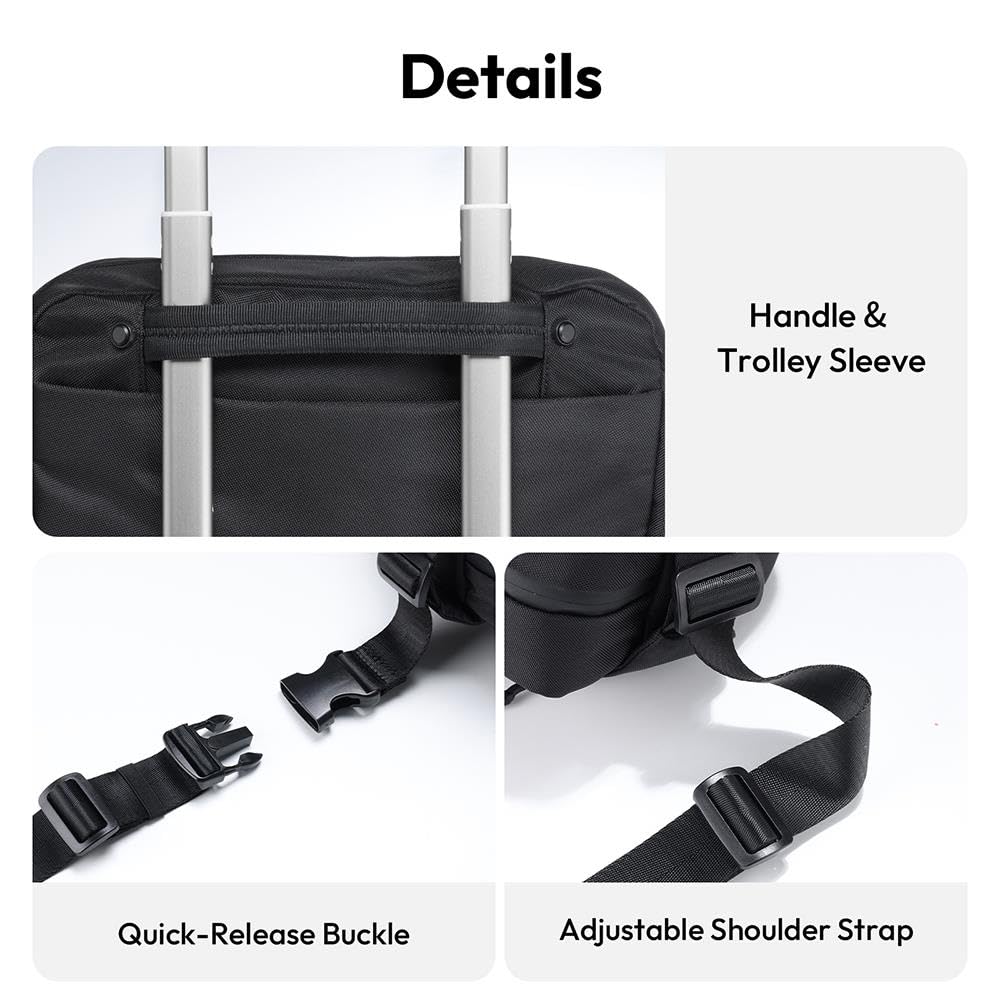 Ulanzi PB038 Sling Travel Bag V2 - Bolsa de viaje con divisor para cámara de 10 litros, para DSLR, GoPro y accesorios, con soporte para trípode, color negro