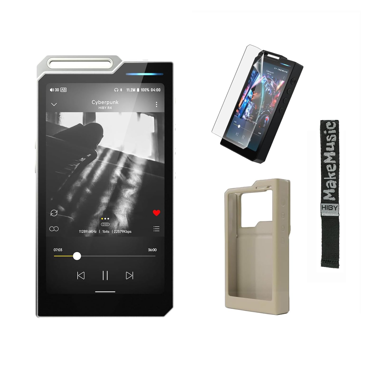 HiBy R4 mp3 mp4 Players Accessories Set Silver