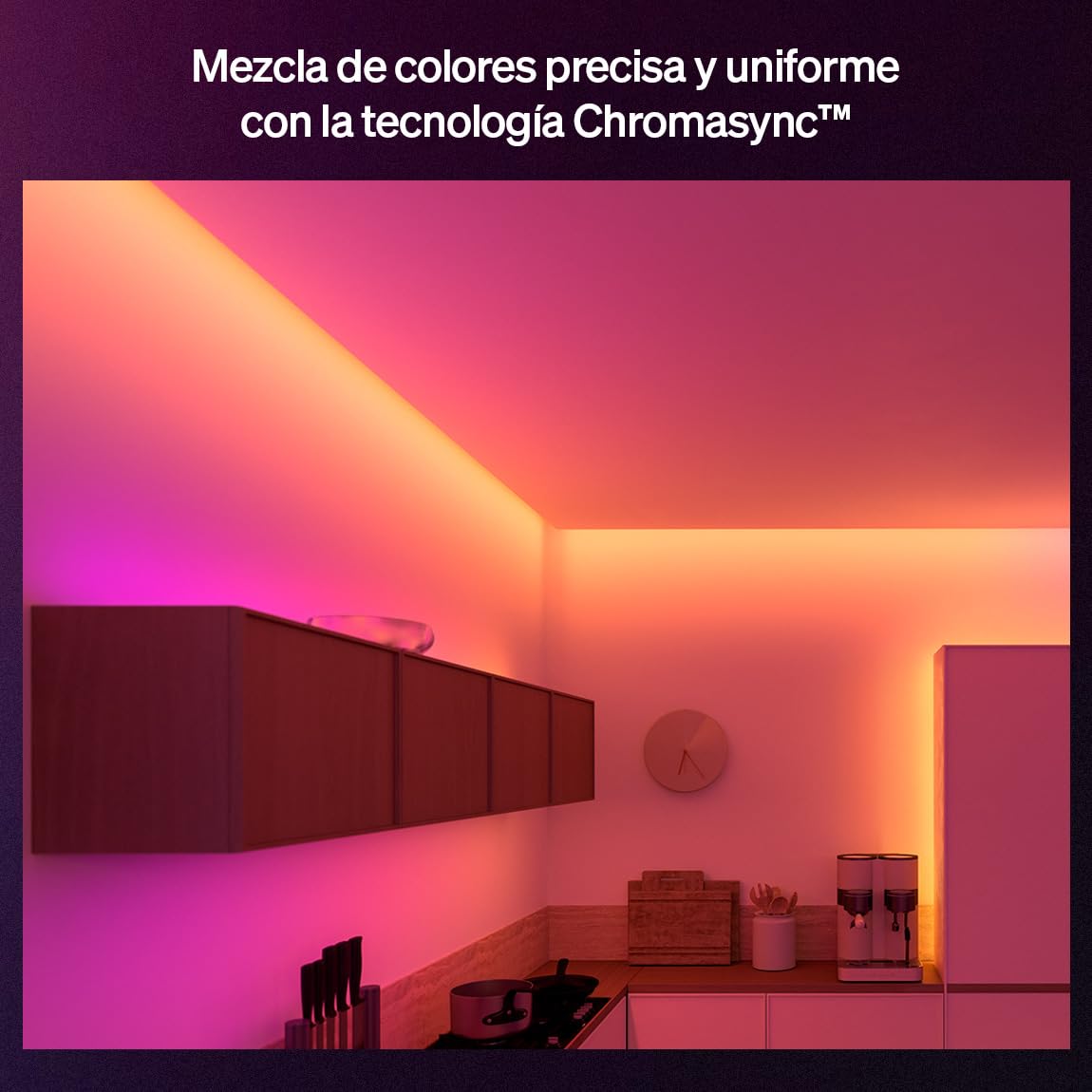 Philips Hue Flux Tira LED inteligente ultrabrillante 10M, 2900 lm, RGB, iluminación interior, tecnología Chromasync™, recortable, ampliable, control por app y voz, para Alexa, Google y Apple HomeKit