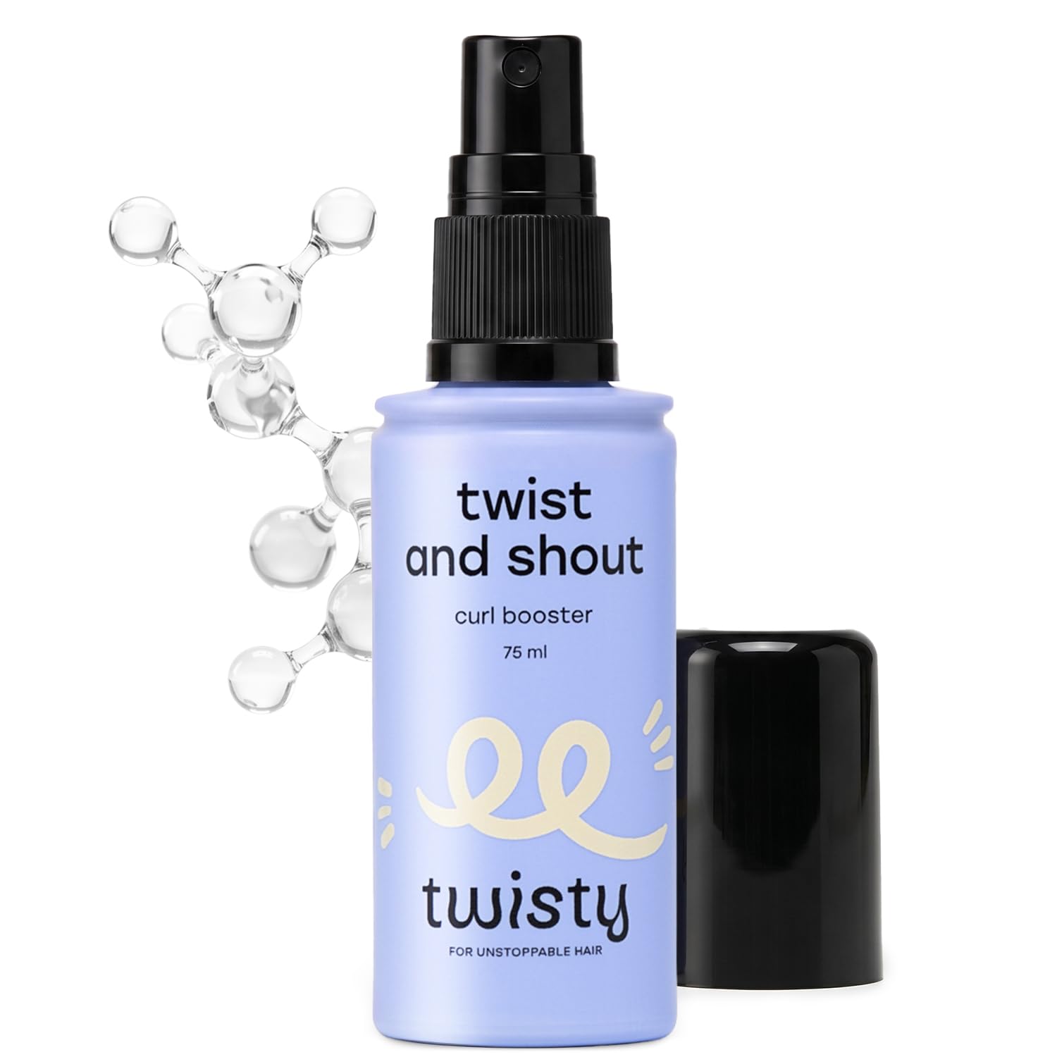 TWISTY Curl Booster Spray 75 ml – Attivatore Ricci Anticrespo per Capelli Ricci e Mossi, Onde e Boccoli