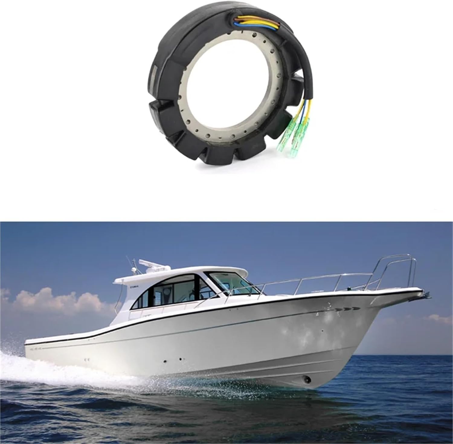 Stator Assy Replacement 65W-85510-10 Compatible With 25HP 30HP 40HP Outboard Engines 4 Stroke