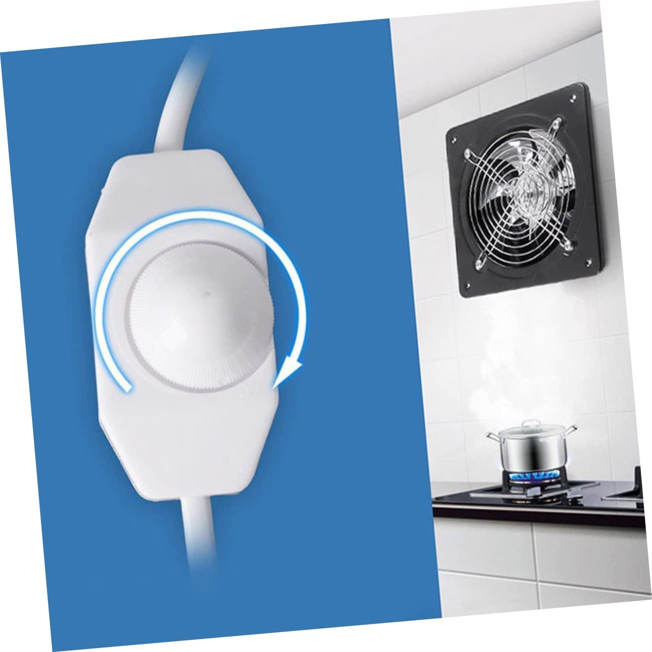 Powerful Low Noise Kitchen Exhaust Fan Wall Mounted Ventilation Fan for Bathrooms Toilets Garages and Offices Durable Design Efficient Airflow Compatibility