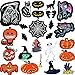Woohome 26 Pz Halloween Toppe Termoadesive, Halloween Series Toppe per Vestiti Applique Patch, Ragno, Teschio, Ragnatela, Gatto Nero, Zucca per Vestiti, Giacche, Zaini, Jeans, Berretto da Baseball