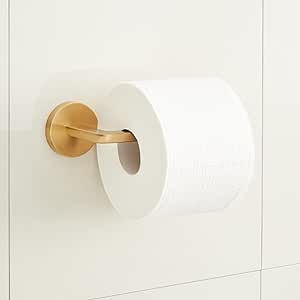 Signature Hardware 953925 Drea Wall-Mounted Toilet Paper Holder - Brushed Gold