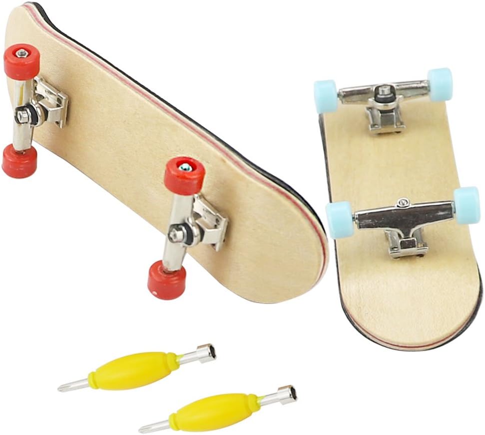 HEHALI 2 PCS Wooden Fingerboards Professional Mini Finger Skateboard
