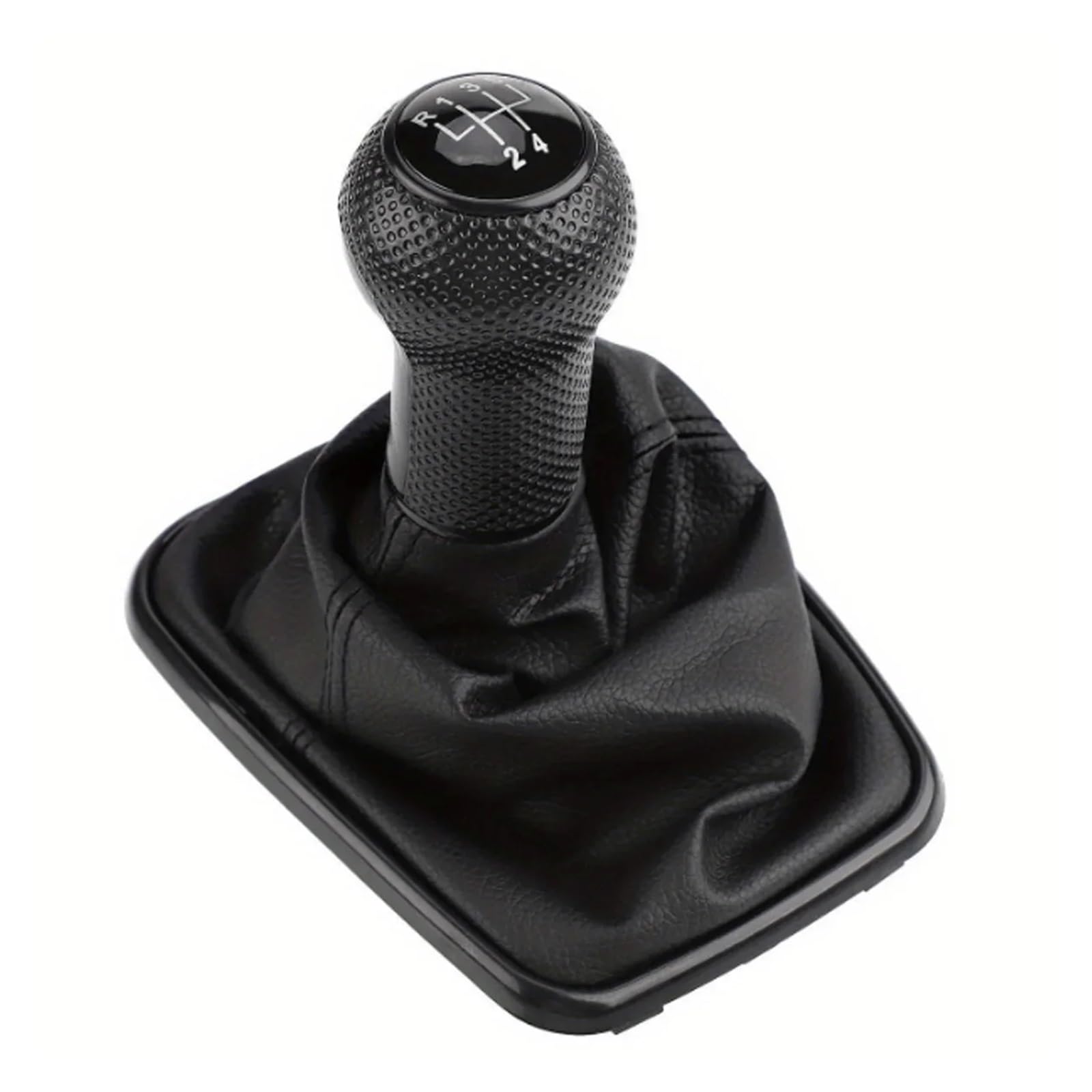 GLBLPEXELR Leather Gear Knob for VW for Golf 4 IV MK4 for GTI R32 for Bora for Jetta 1999-2004 5 Speed Gear Shift Knob Shifter Handle Boot(Suite)