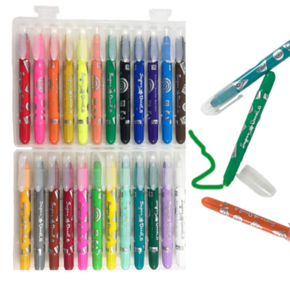 Buy Super Doodle Gel Crayons 24 Colors Twistable Washable Super