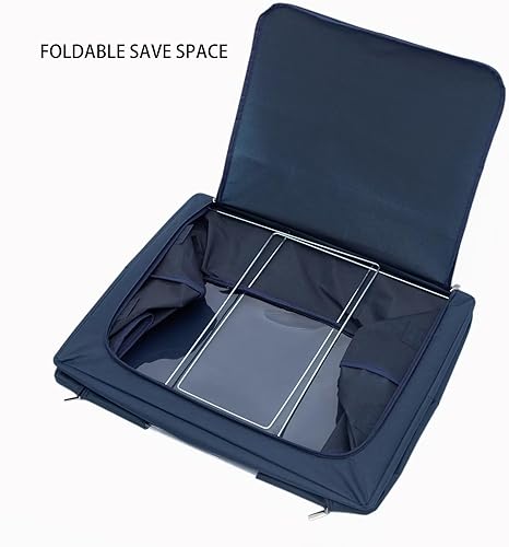 Miniatura 4 de Caja de almacenamiento plegable para ropa, apilable, transparente, para armario, armario, contenedores organizadores, de tela Oxford, con marco de