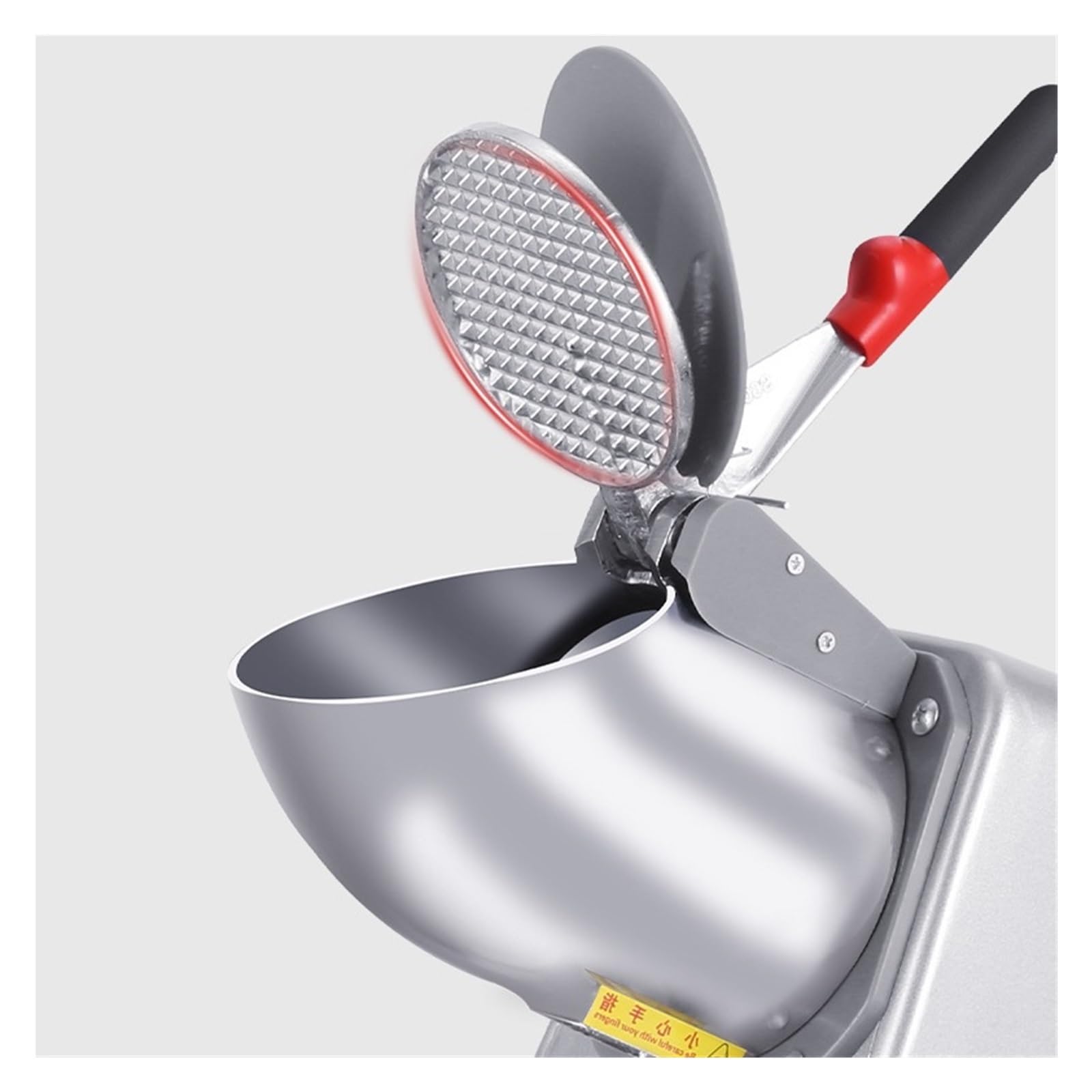 Trituradora De Hielo Comercial, Máquina Eléctrica Afeitado, Batidos, Rompehielos Doméstico Pequeño TrituracióN De Hielo Sin Esfuerzo(Grey Double Cap 4 Cutter)