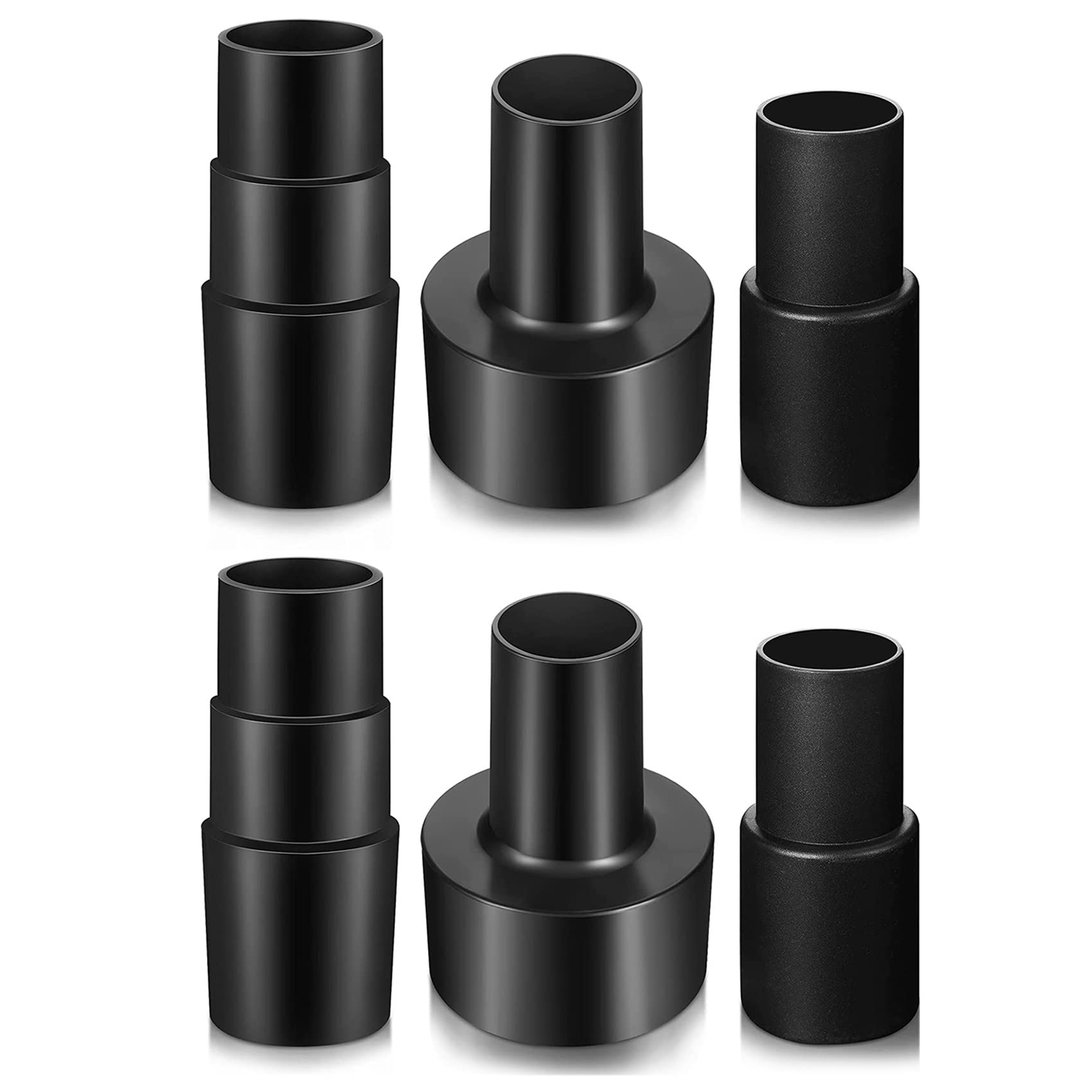Hndhbfgrt Black 6 Pieces Universal Vacuum Hose Adapter Wet Dry Vacuum Converter Reducer Attachments For Vacuum Cleaner