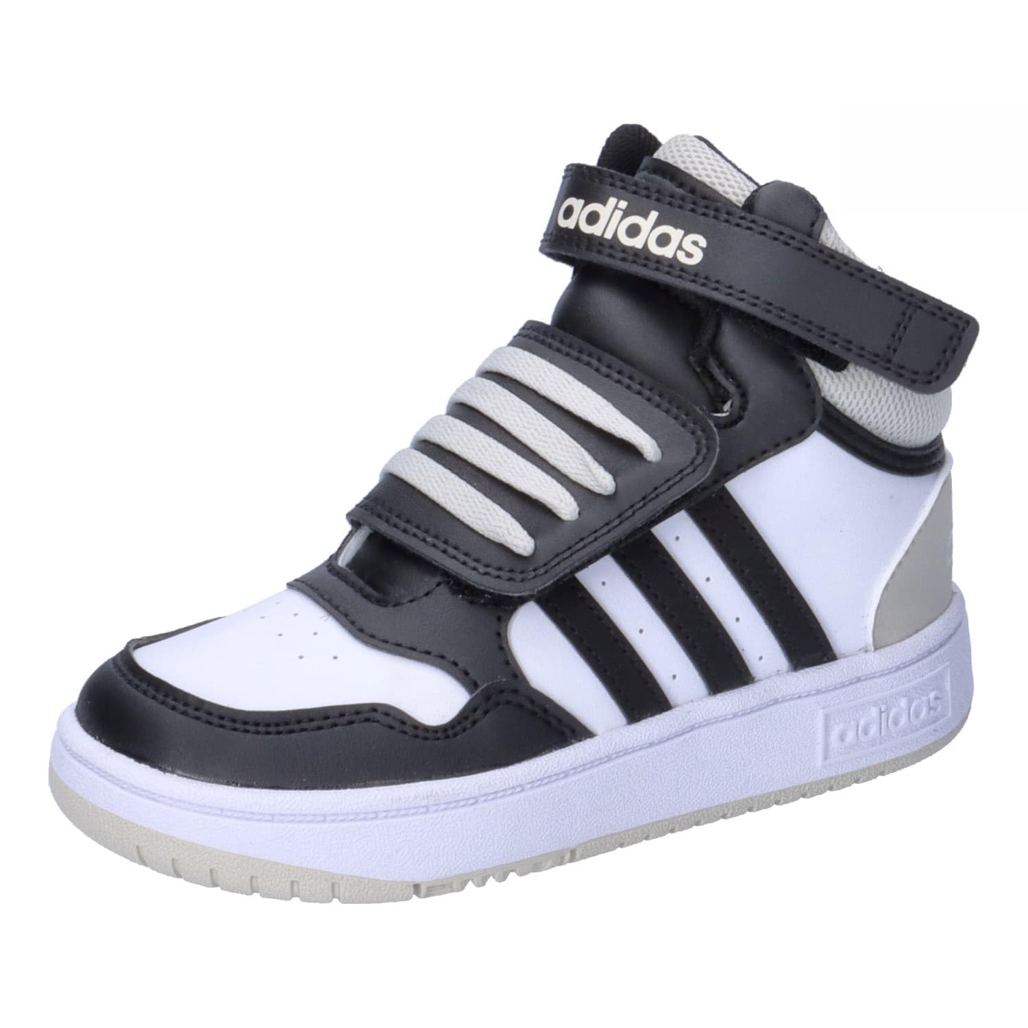 adidas Unisex Kids Hoops Mid Shoes, Cloud White/core Black/Orbit Grey, 5.5 UK Child
