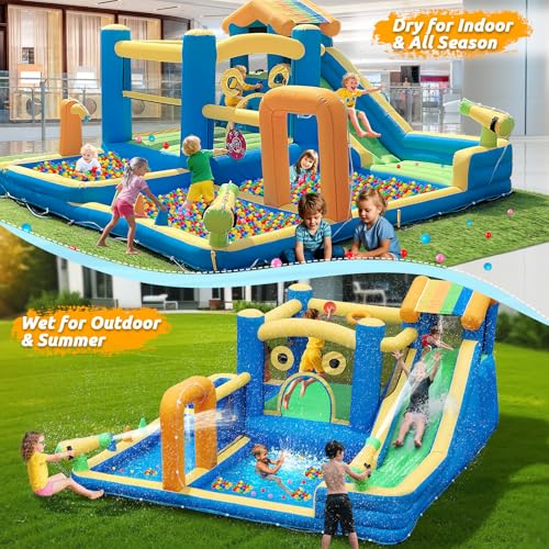 AONESY Inflatable Bounce Castle with Water Slide - Image 4