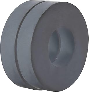 Ferrite Magnet Ring OD2.4 x ID1.3" x 0.4", Grade C8 Ceramic Magnets for Industry Science Experiment,Crafts and Hobbies-2pcs