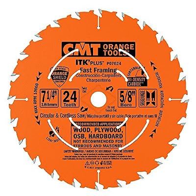 CMT P07024-X04 Contractor Fast Framing Blades for Lumber, Plywood and OSB Sheets, Orange