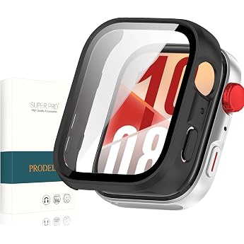 PRODELI For HUAWEI WATCH FIT 4 Dedicated Case + Glass Film 2025 PC + Glass Scratch-Resistant Integrated Cover Easy to Install Lightweight Cover for Huawei Fit 4 Black