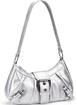 WantGor Women's Shoulder Bag, Clutch Tote Bags Zipper Vintage Handbag Buckle Punk Hobo Purses Trendy Underarm Purse