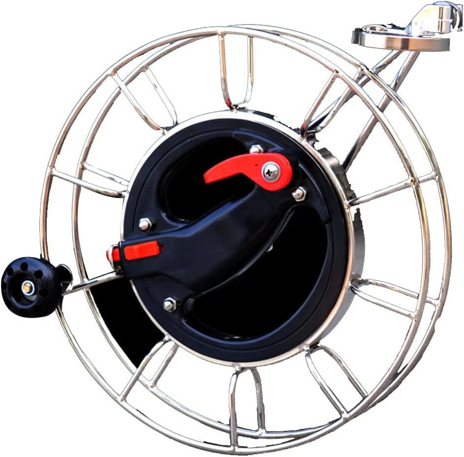 Stainless Steel Kite Reel,Large Bearing Mute Brake Wheel, Large Universal Wheel,Professional Easy-to-Use Kite Line Winder Reel String Spool for Kids & Adults, Durable Flying Line Accessories(28cm)
