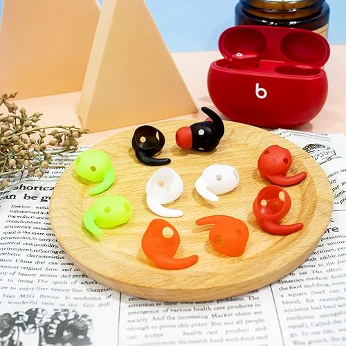 Miniatura 6 de 5 pares compatibles con Beats Studio Buds - Ganchos para las orejas, antideslizantes, antideslizantes, para deportes al aire libre, repuesto de