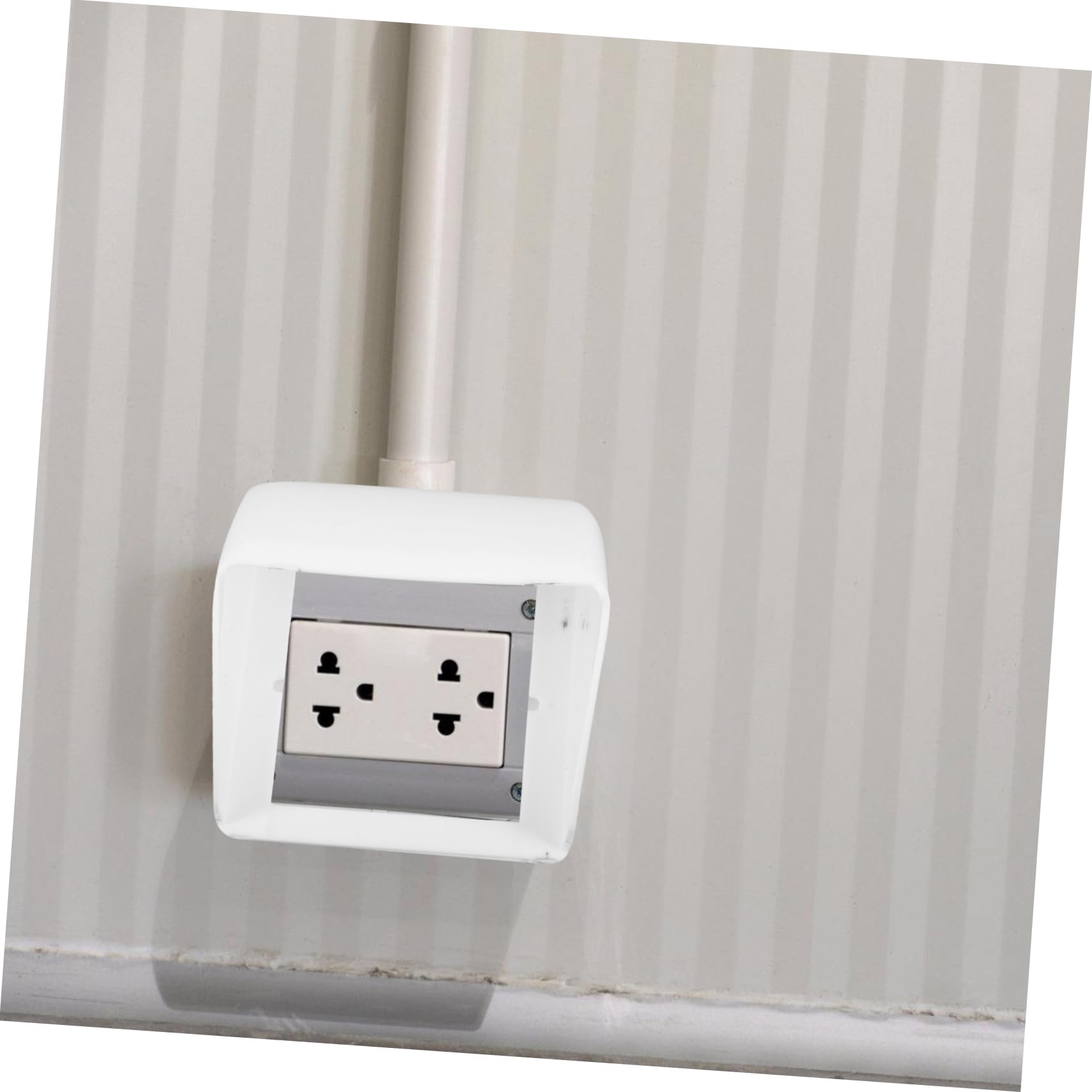 WOONEKY Socket Rain Cover Outlet Covers Cover Case Outdoor Waterproof Socket Cover Protective Cover for Kitchen Cover Wall Protector Socket Protective Cover Outlet Case Pp White