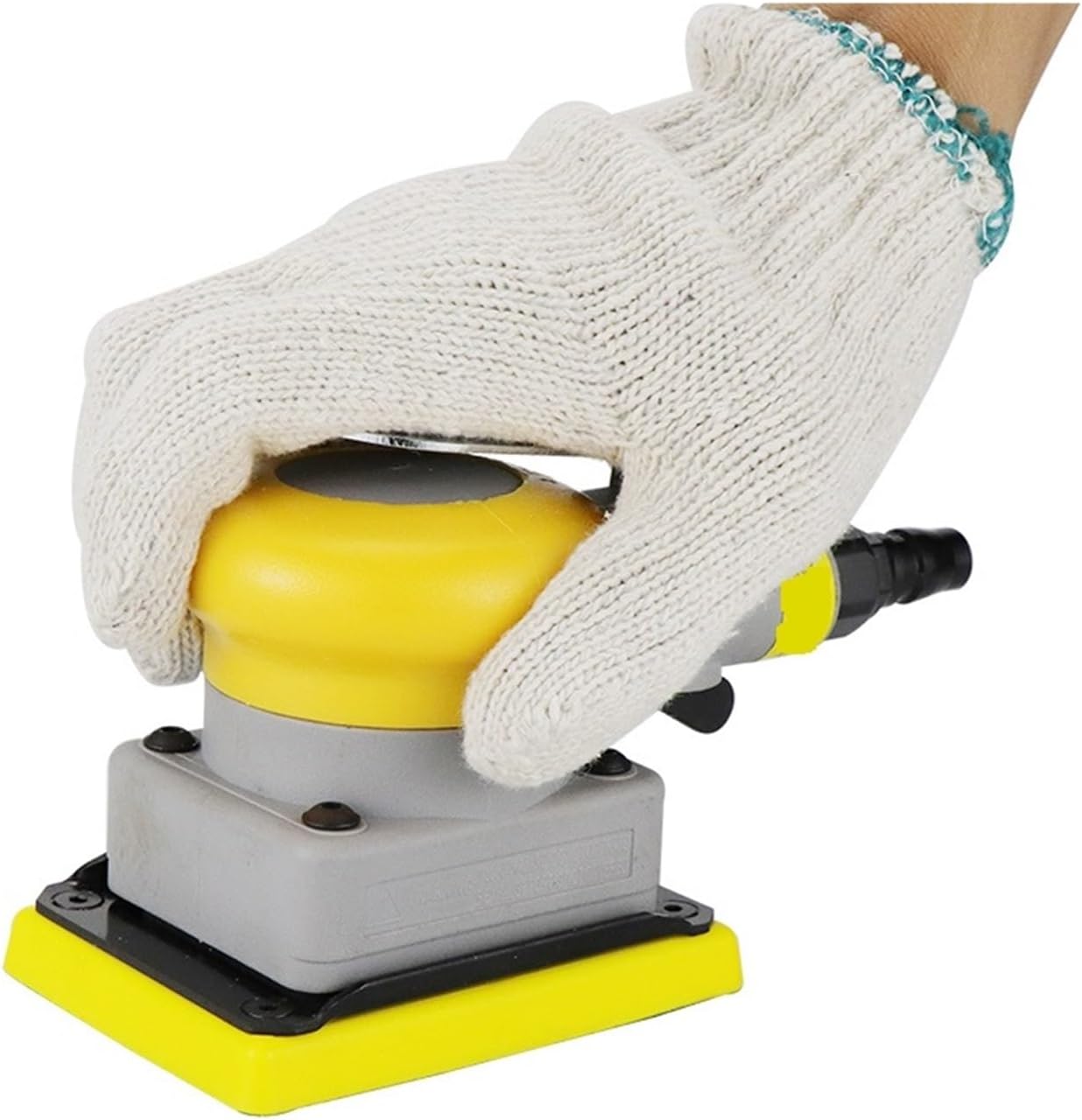 Grindering Machine Car Air Sander Polisher with 20Pcs Sandpaper Pneumatic Cars Polishing Grinder Tool Square 70 * 100mm Multiple Applications