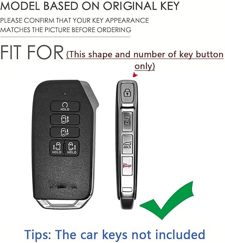 Miniatura 2 de SANRILY Funda para llavero de 9 botones para Kia K5 Sedona 2021 K8 V6 2022 EV6 GT Linie Seltos Sportage R K3 K4 Stinger Sorento Cerato 9 Taste sin