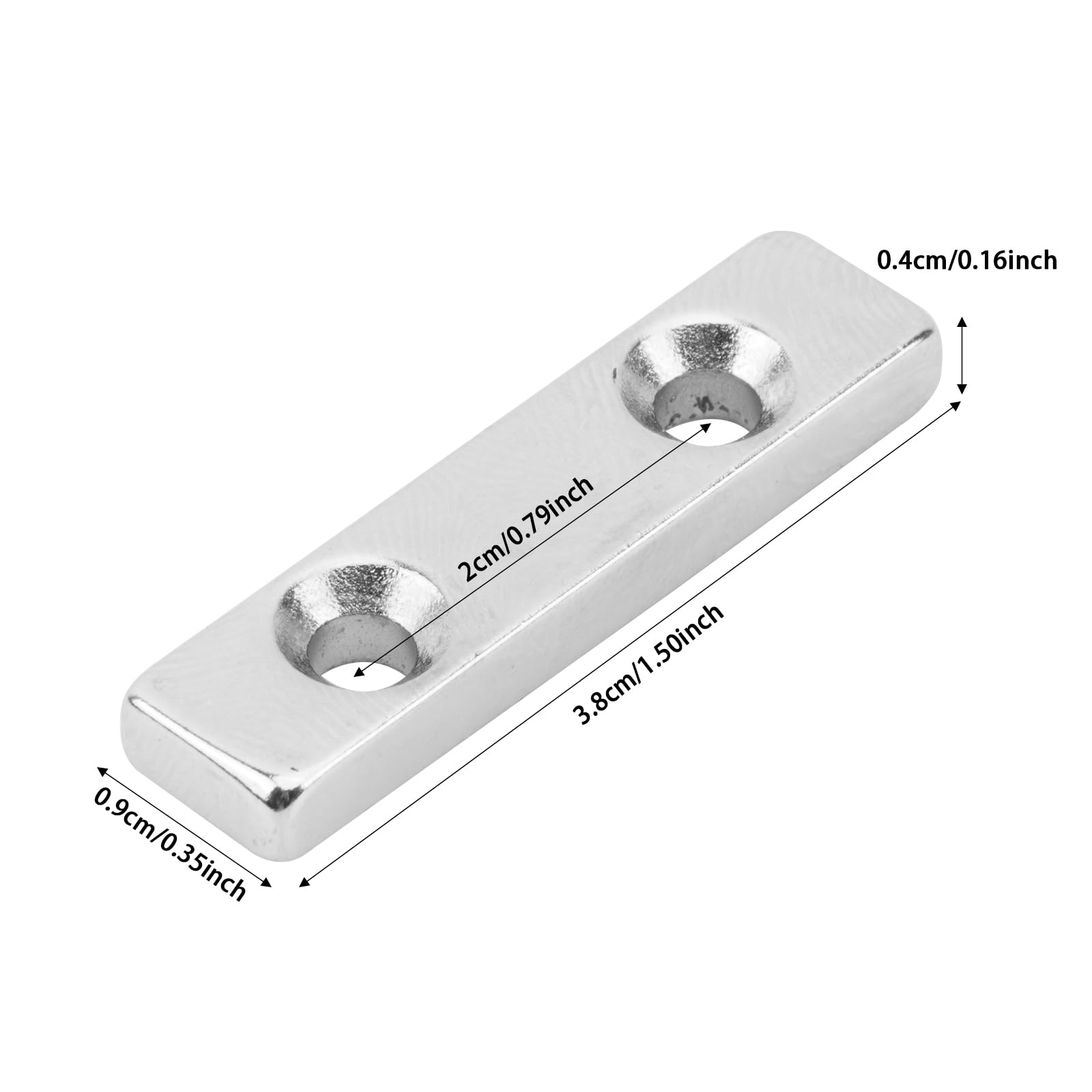 8 Piezas Rectángulo Imán de Neodimio, Imanes Rectangulares, Imanes Neodimio Potentes Impermeable y Antioxidante, Imanes Muy Potentes para Refrigerador, Cocinas,Oficinas, Pizarra Blanca (40×10×5)