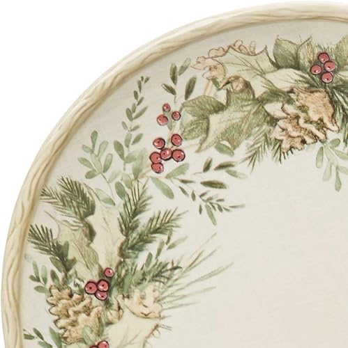 Miniatura 7 de Certified International 89044RM Holly and Ivy - Juego de vajilla de 16 piezas, servicio para 4, multicolor