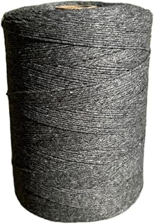 Weaving Thread - Cotton Thread Rug Yarn - Lap Loom warp Thread - Cricket Loom Weaving Shuttle - Hilo para tejer a Crochet - 800 Yards Charcoal Thread - (One Yarn)