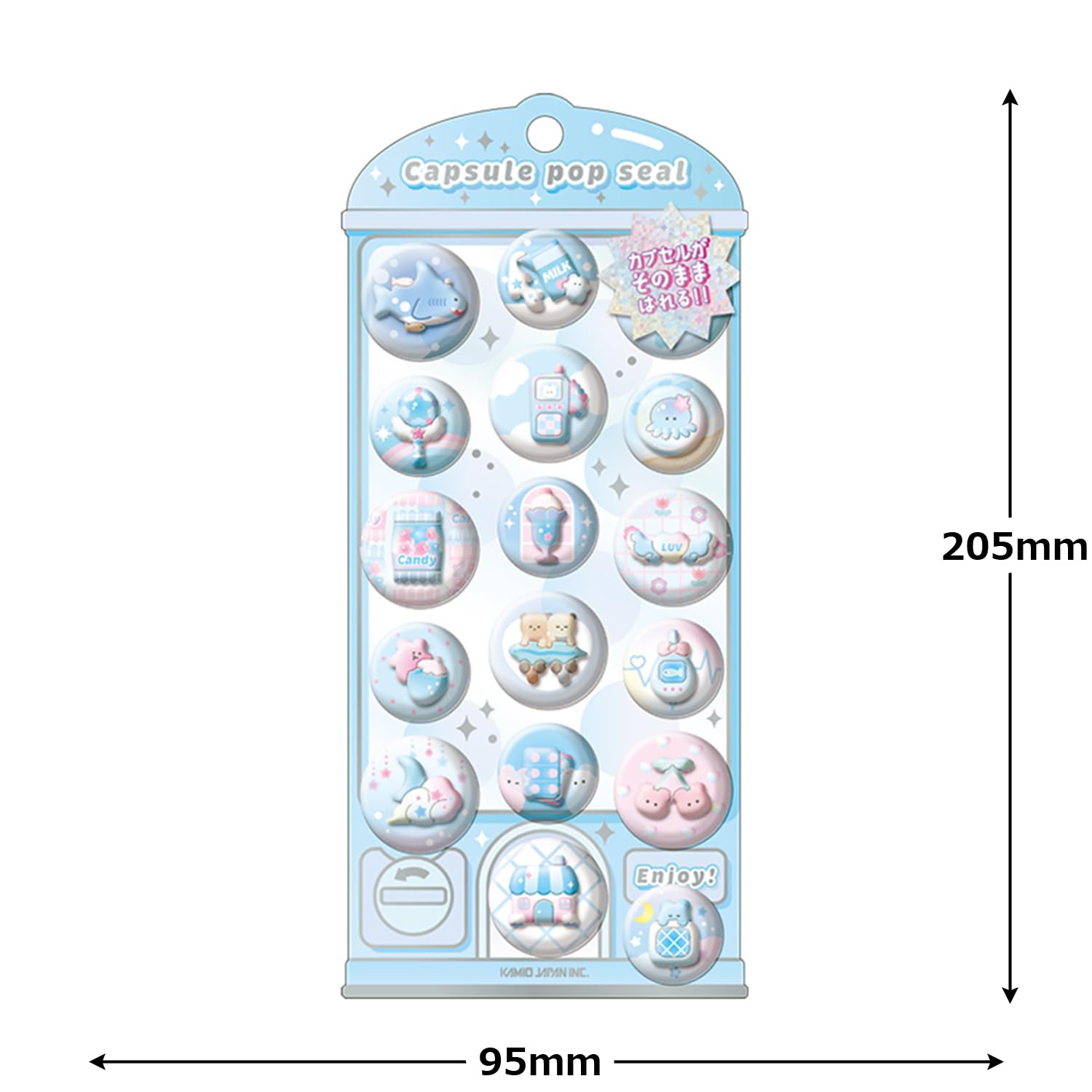Amazon.co.jp: カミオジャパン ステッカー CAPSULE POP SEAL あわいろ