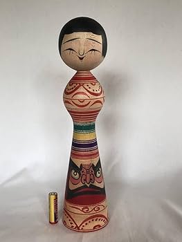 Amazon | 伝統こけし 津軽系 盛秀太郎 作品（31.5cm） | 民芸品