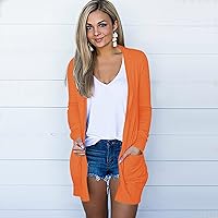 Vista 3 de Suéter de punto de manga con botones sueltos para mujer, suéter de cuello alto, suéter largo de Estados Unidos, cárdigan