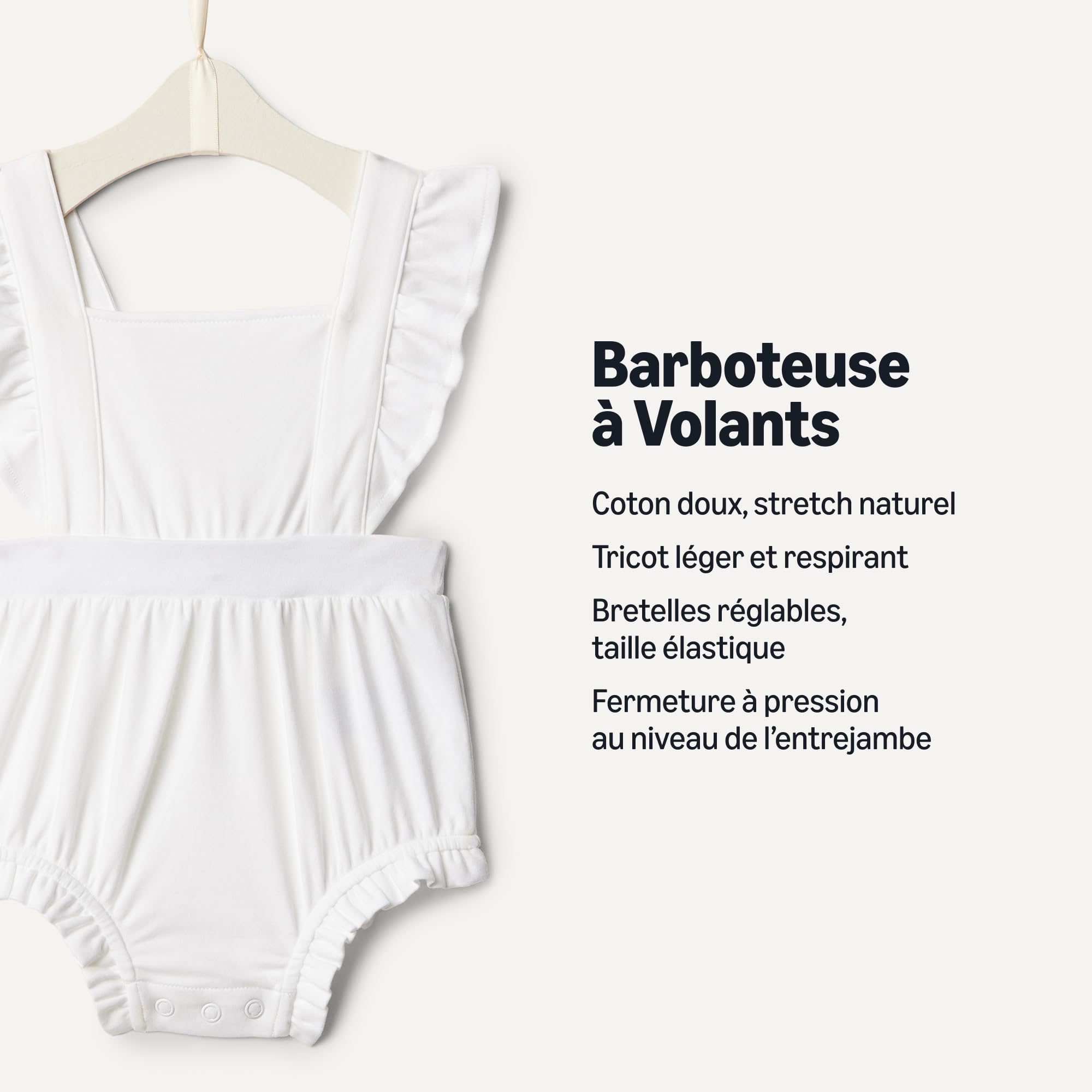 Amazon Essentials x Sofia Grainge Barboteuse à Volants, Sans Manches, en Coton Bébé fille