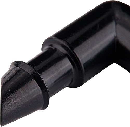 Miniatura 4 de Raindrip 314010B, codo de púas, 14 pulgadas, paquete de 10, accesorio de riego por goteo para tubería de suministro y línea de goteo, negro