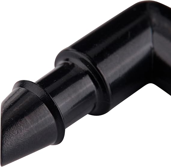 Raindrip 314010B, Barbed Elbow, 1/4-Inch, 10-Pack, Drip Irrigation Fitting for Supply Tubing & Dripline, Black