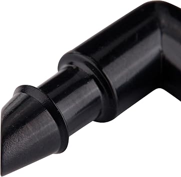 Raindrip 314010B, Barbed Elbow, 1/4-Inch, 10-Pack, Drip Irrigation Fitting for Supply Tubing & Dripline, Black