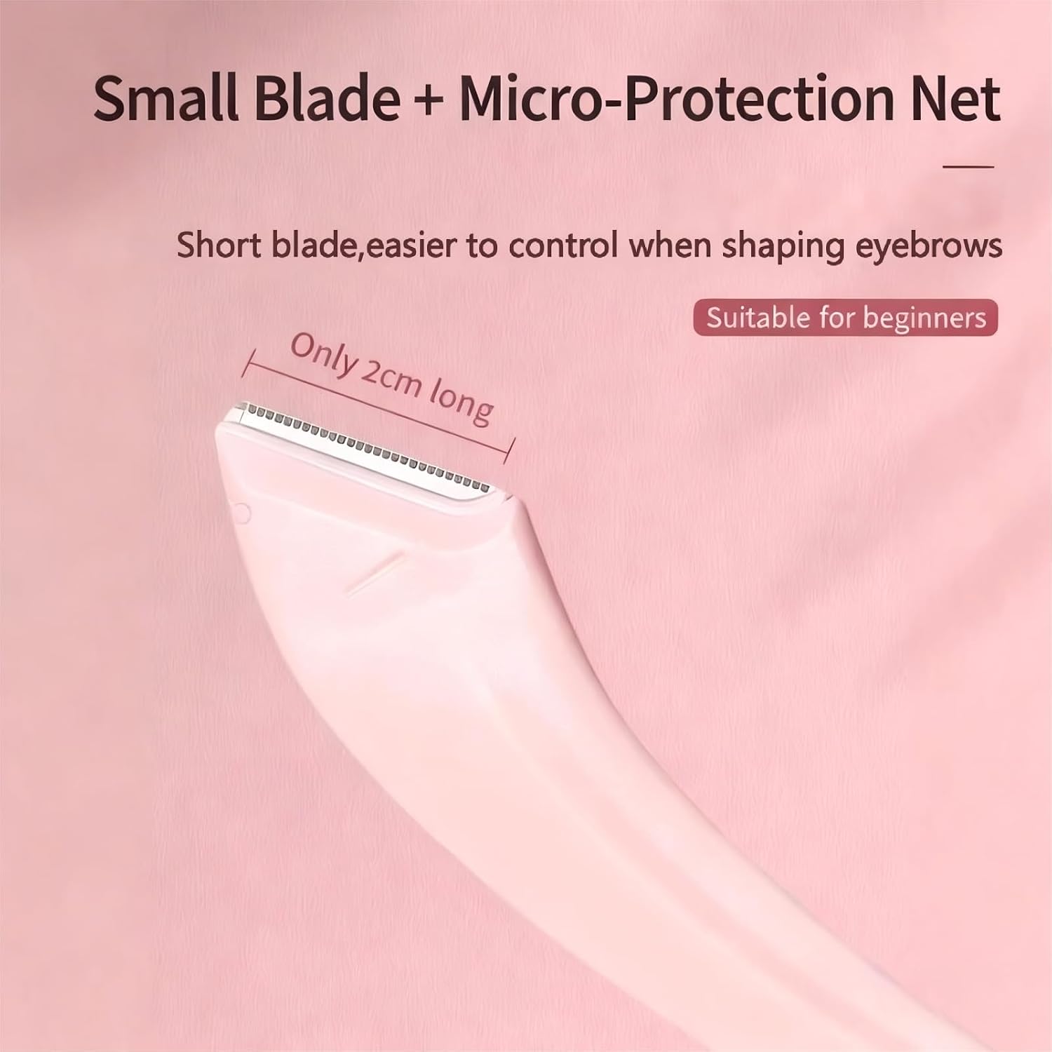 Eyebrow Trimmer Scissors Kit for Women, 3-in-1 Pink Eyebrow Grooming Kit with Eyebrow Scissors, Eyebrow Razor, and Double-Ended Eyebrow Spoolie Brush, Stainless Steel Brow Shaping Tool Set