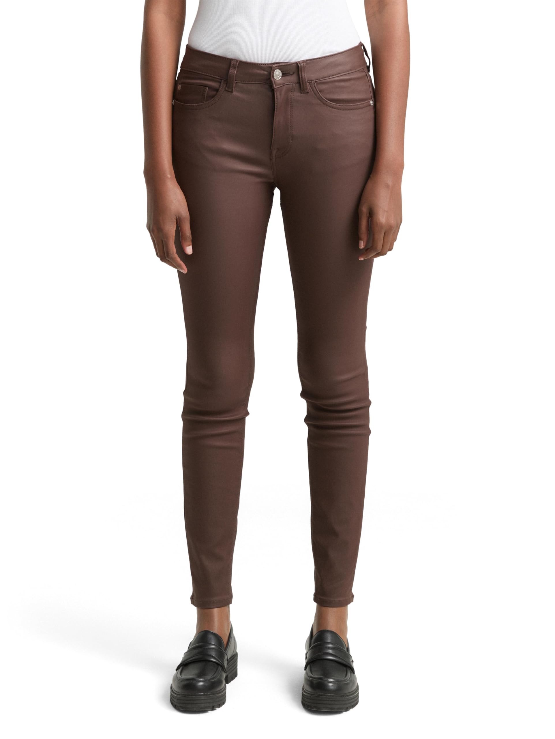 TOM TAILOR Denim Women's Jeans, 39225 - Brown Coated Denim, 32W x 30L