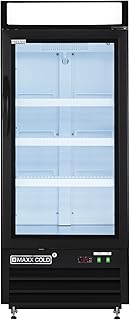 Maxx Cold MXM1-12FBHC 25-Inch-Wide Glass Door Merchandiser Freezer, Free Standing with 12 Cu. Ft. Storage - Black