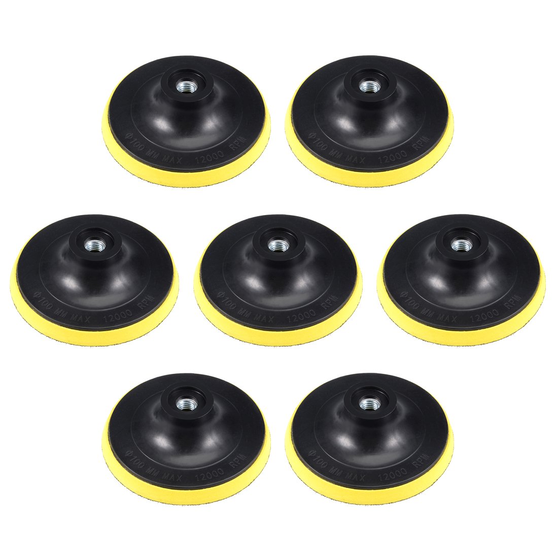 uxcell 4" Hook and Loop Backing Pad Sanding Polishing Backer Plate with M10 Female Thread for Random Orbit Sander Polisher Buffer