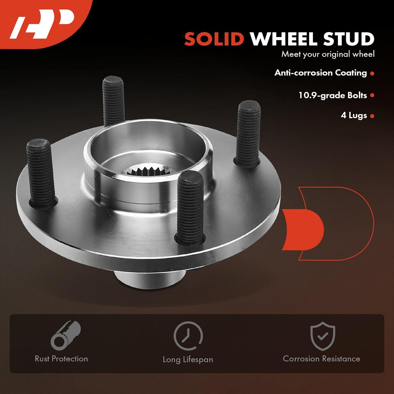 A-Premium Front Wheel Bearing and Wheel Hub Kit with 4-Lug Compatible with Ford Focus 2000-2011