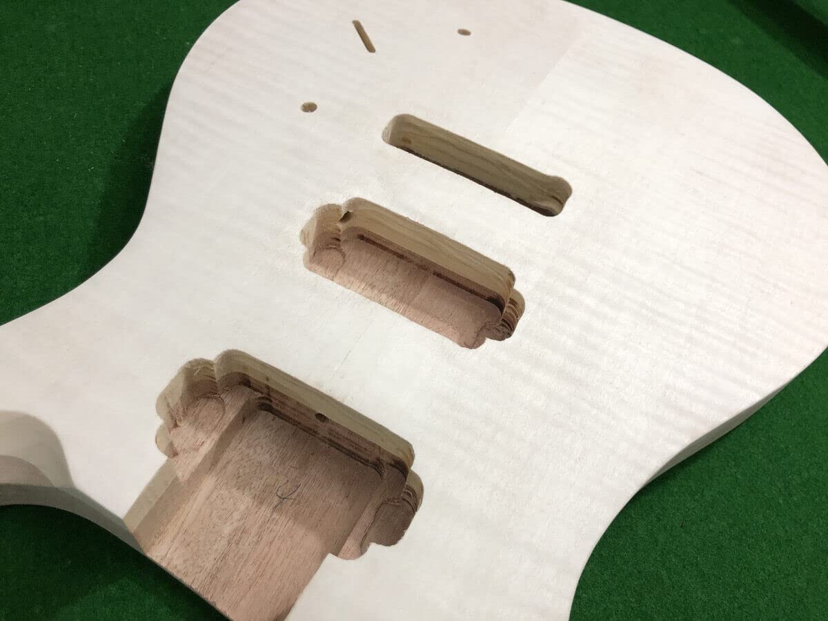 Nowy korpus gitarowy mahoniowy płomień klonowy zestaw forniru na pięcie PRS HH zestaw przetworników do gitary zamiennik projektu