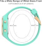 GOLDEN HOUR Waterproof Sport Women's Digital Chronograph Silicone Strap Watch