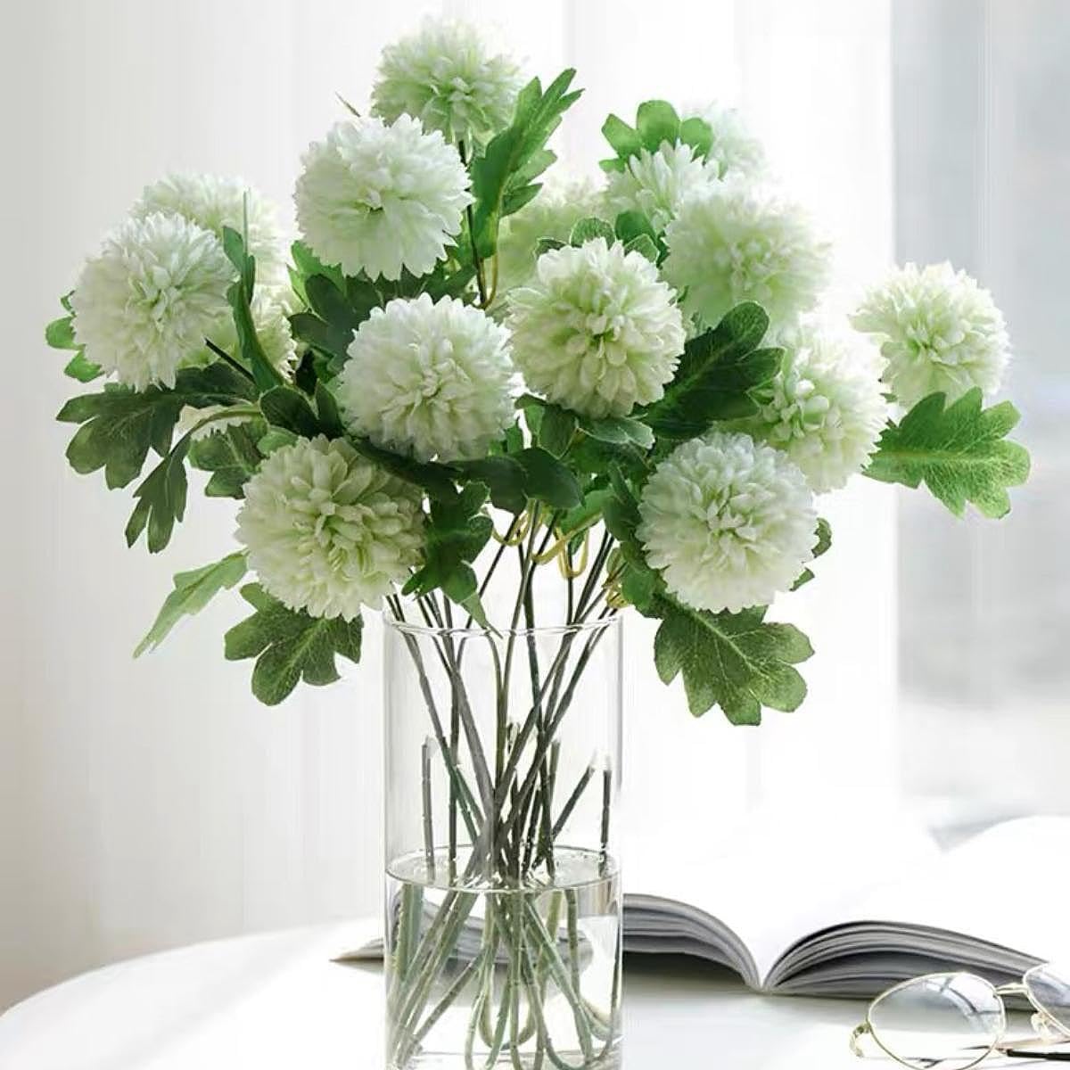 Künstliche Chrysanthemen 10er Bund - 30cm Sonnenuntergang Farben Outdoor